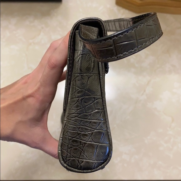Gray Alligator Skin Small Bag - Picture 5 of 6